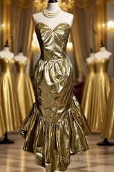 Vintage Mermaid Sweetheart Short Formal Prom Gown Fairy Formal Prom Dresses