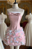 Vintage Sheath Pink Homecoming Dresses 18Th Birthday Outfits