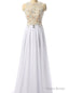 White Beading Prom Dresses Beaded Prom Dress Formal Party Dress Evening Gowns
