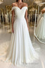 White sweetheart chiffon long Formal Prom dress white formal dress