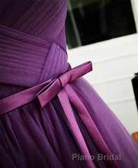 Cute A Line Tulle Short Formal Prom Dresses, Bridesmaid Dresses