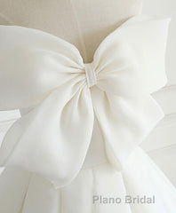 White Sweetheart Long Formal Prom Dresses, White Prom Dresses