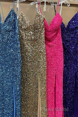 Flattering Mermaid Hot Pink Long Party Dresses