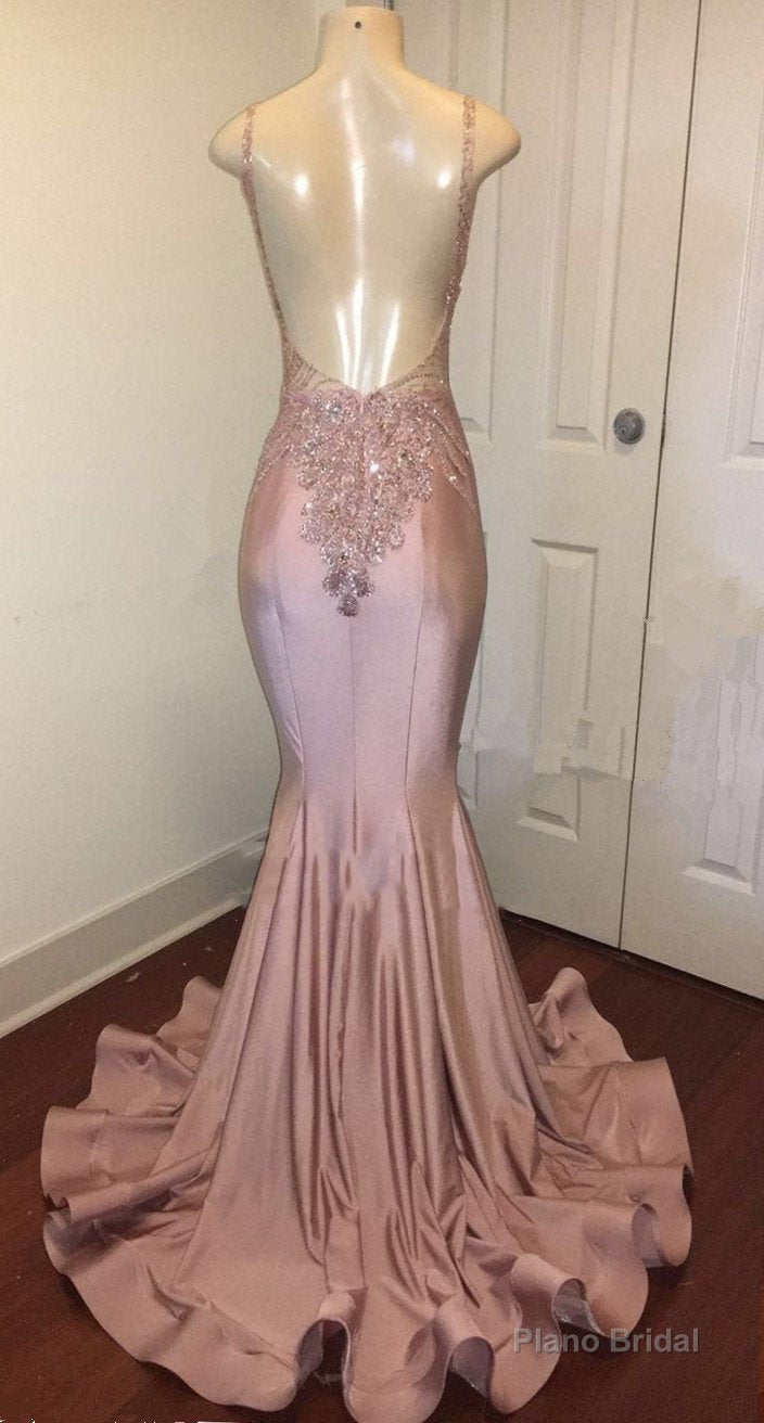 Sexy Mermaid Dusty Rose Sweetheart Shiny Backless Long Prom Dress 2025 Secondary image