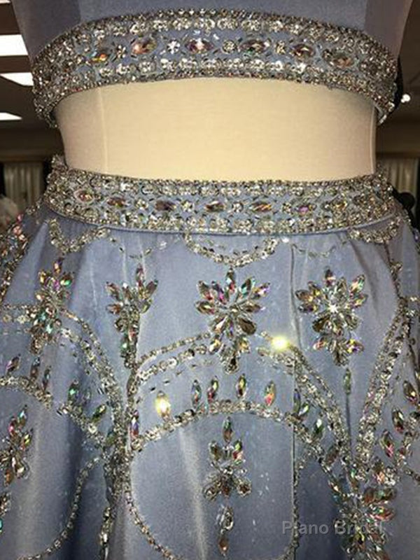 2025 A-Line Jewel Neck Sleeveless Cut Out Back Beading Two Piece Cut Short/Mini Homecoming Dresses