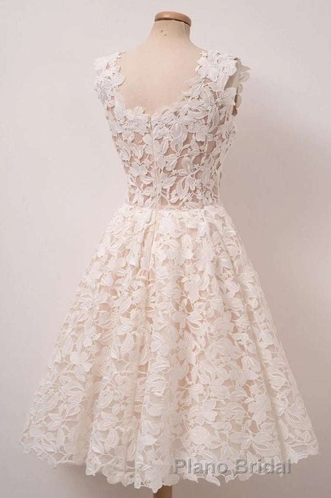 Chic A-line Short Lace Homecoming Dresses Secondary image