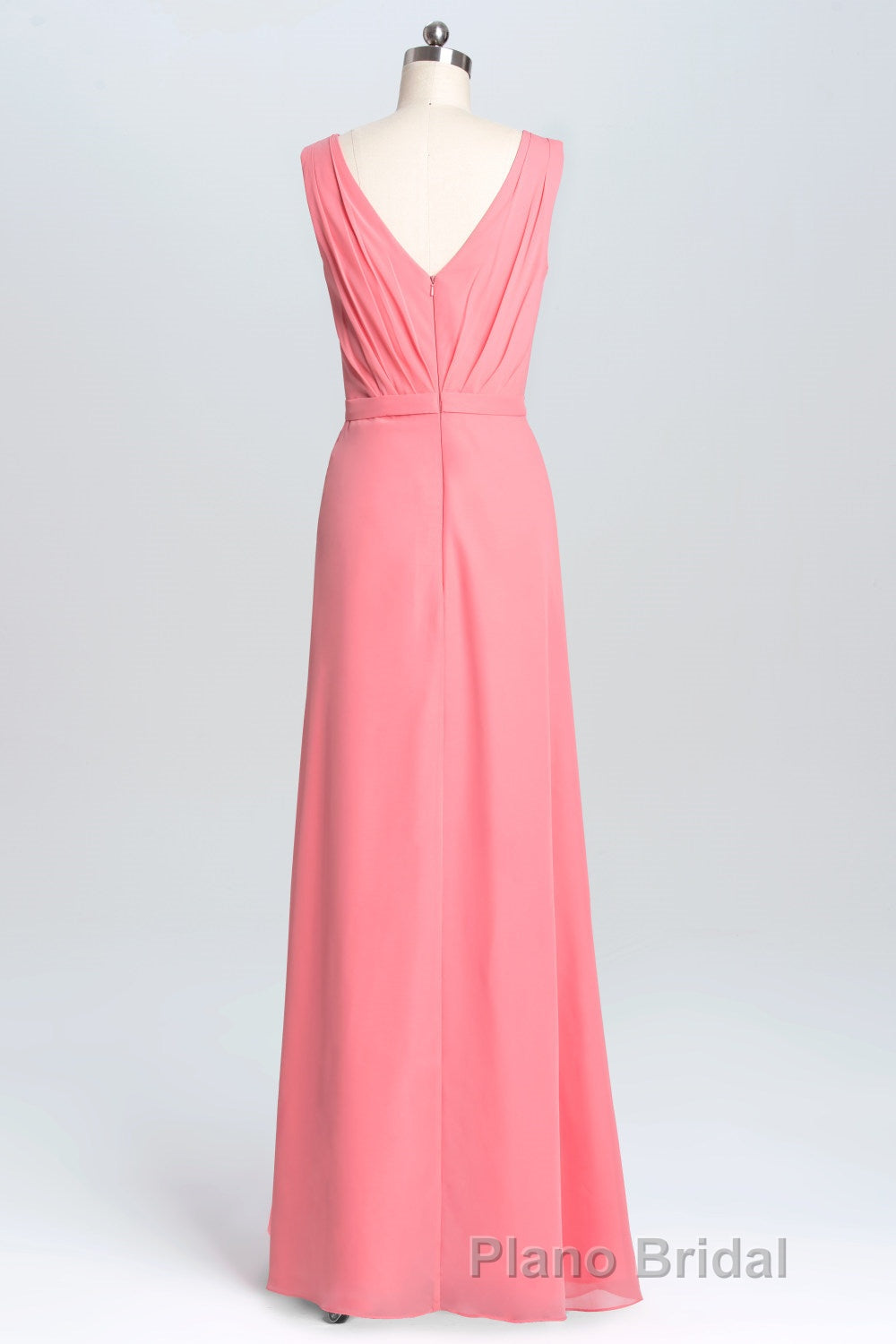 Lavender Chiffon A-line Ruffles Long Bridesmaid Dresses Secondary image