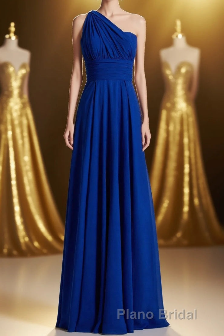 Royal Blue A-line Chiffon Long Convertible Bridesmaid Dresses