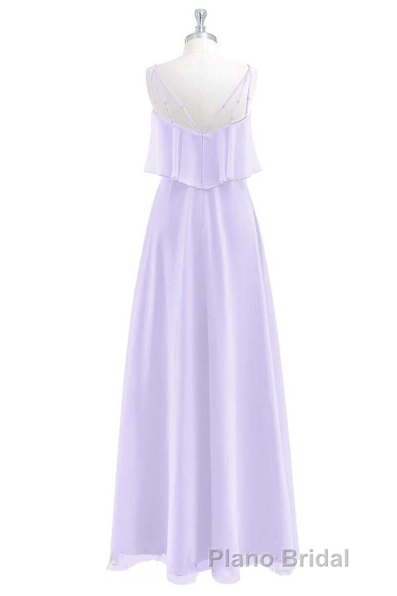 Lavender Chiffon Straps Ruffled A-Line Bridesmaid Dresses Secondary image
