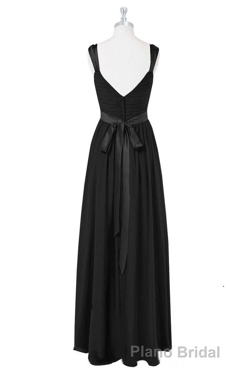 Lavender Chiffon V-Neck Backless Long Bridesmaid Dresses