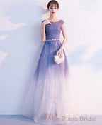 Unique Tulle Long Prom Dress Tulle Long Evening Dress