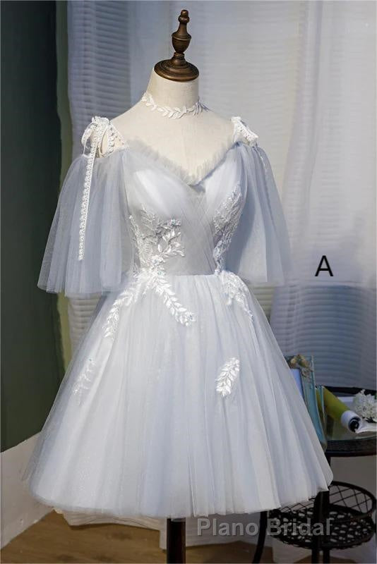 Chic Sleeveless Lace Appliques Tulle Princess Homecoming Dresses Secondary image