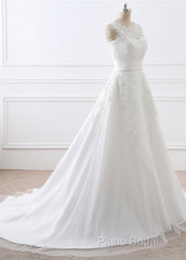 2 In 1 Wedding Dresses With Lace Appliques