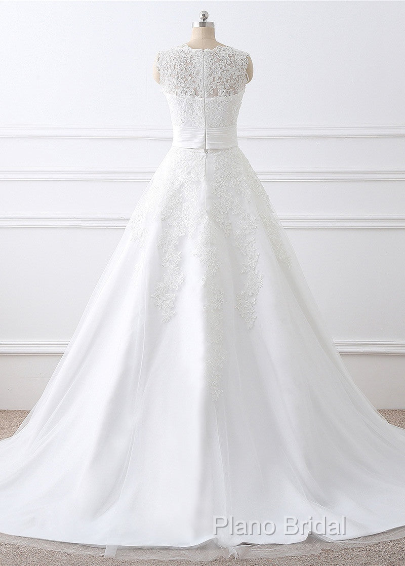2 In 1 Wedding Dresses With Lace Appliques