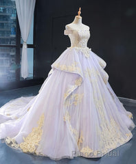 Purple Tulle Lace Long Formal Prom Gown Lace Tulle Long Evening Dresses