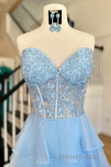 Lavender Illusion Halter Flower Appliques Multi-Layers Long Formal Prom Dresses