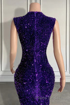 Sequined Sleeveless Mermaid Formal Prom Dress with Beadings