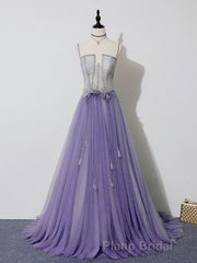 Green Tulle Lace Long Formal Prom Dresses, Green Tulle Evening Dresses, 3