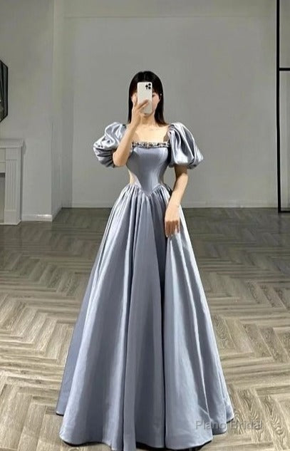 Gray Prom Dresses, Long Prom Dress Main image