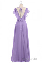 Lavender Sweetheart Ruffled A-Line Long Bridesmaid Dresses