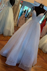 Elegant Straps Lace-Up Back Blush Long Formal Prom Dresses