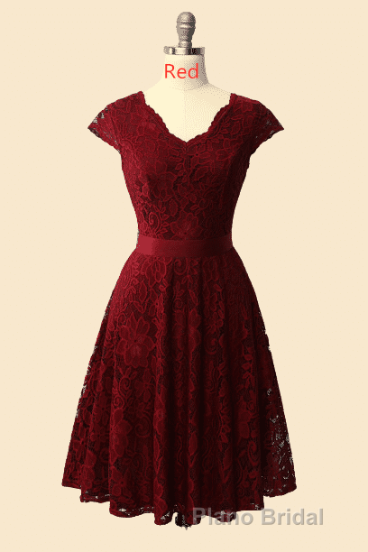 A-Line Cap Sleeve Navy Blue Bridesmaid Dresses with Belt