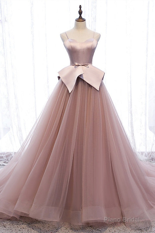 Princess Spaghetti Straps Blush Pink Ball Gown Main image
