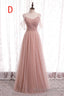 Elegant Blush Pink Tulle Bridesmaid Dresses