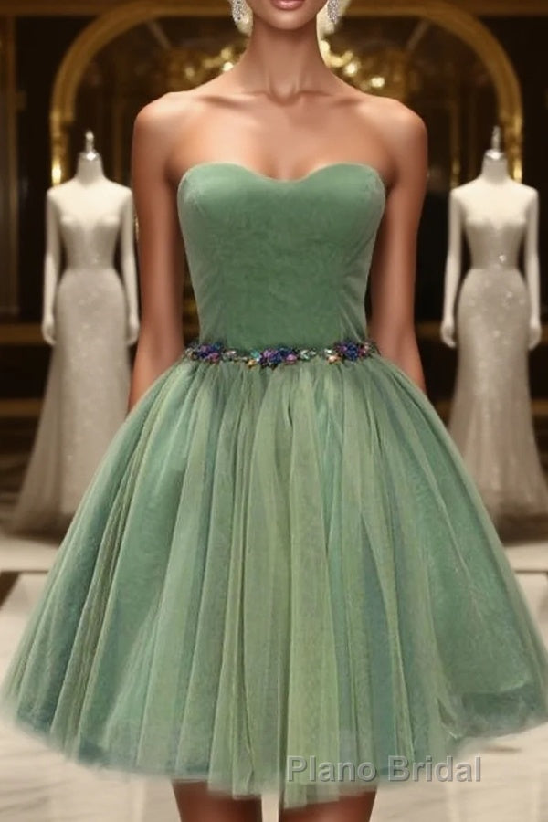 Cute Sweetheart Neck A-Line Classy Homecoming Dresses Main image