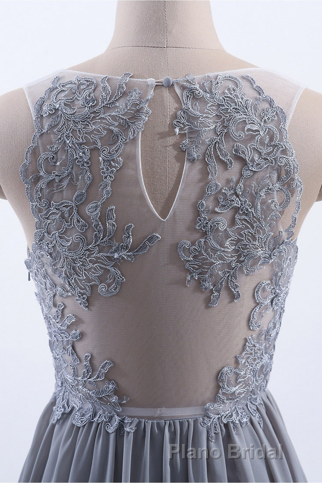 Silve Chiffon A-line Ruffles Long Bridesmaid Dresses