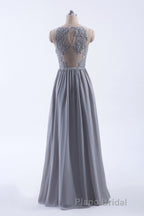 Silve Chiffon A-line Ruffles Long Bridesmaid Dresses