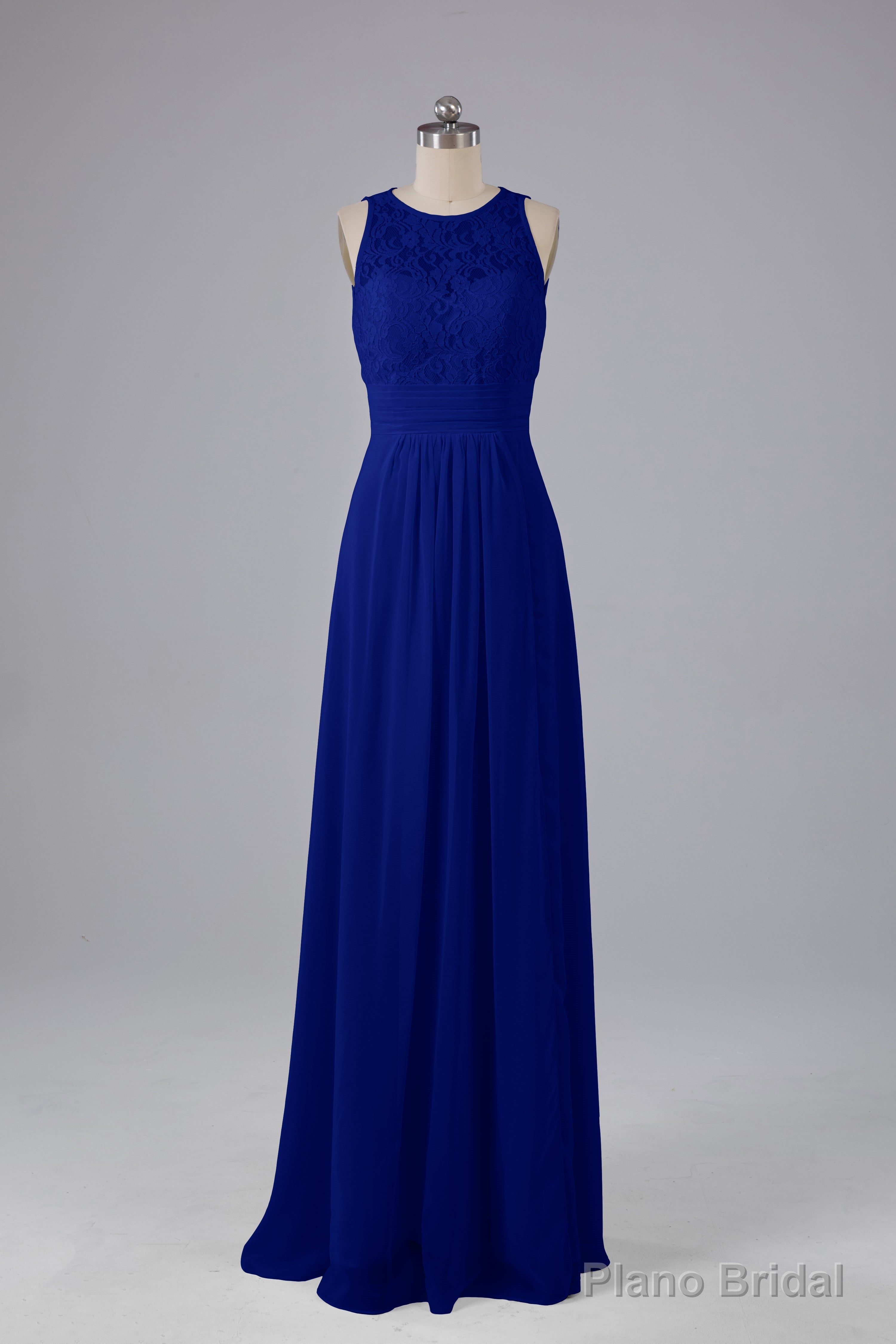A Line Keyhole Floor Length Bridesmaid Dresses