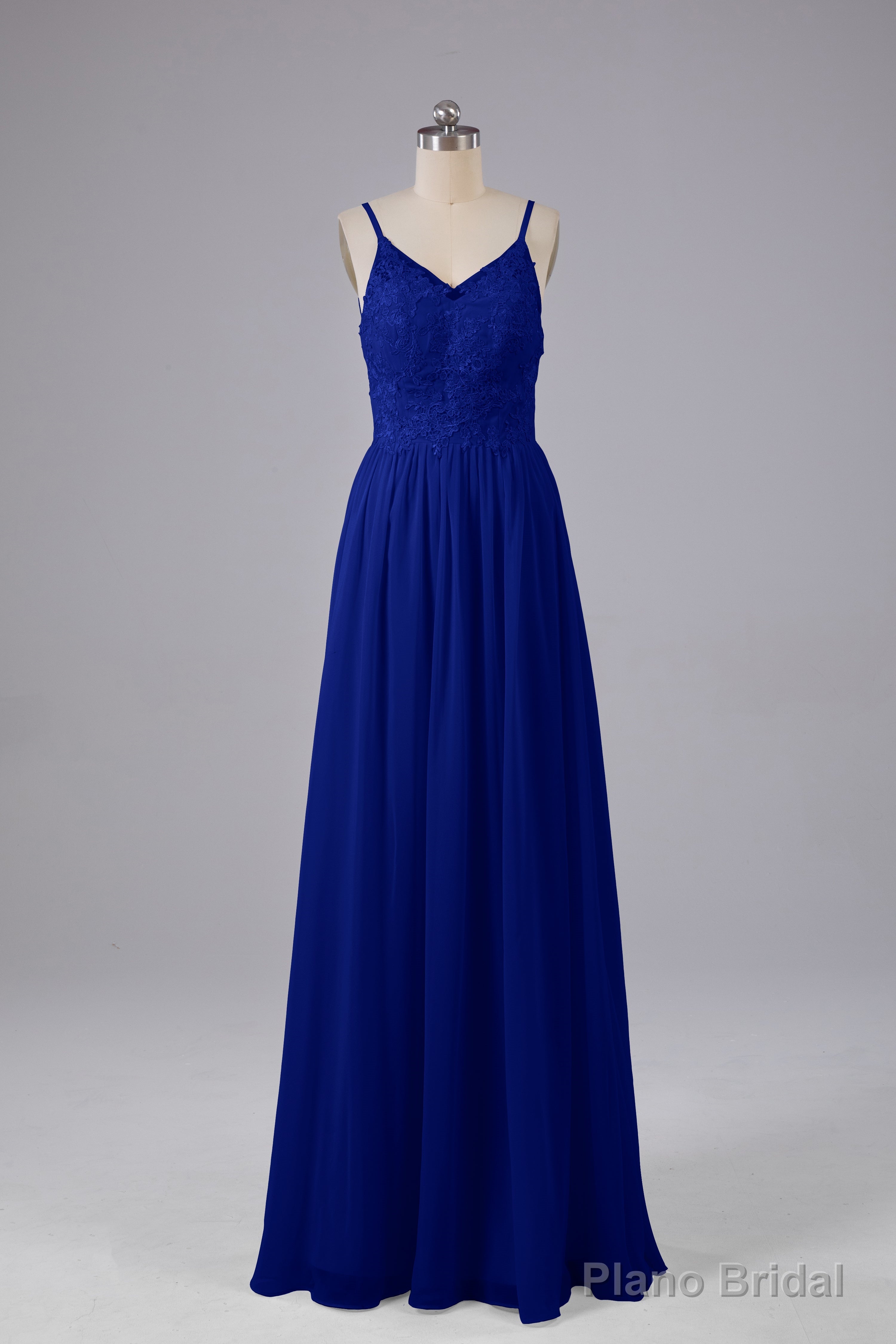 Beautiful Spaghetti Straps Backless Long Bridesmaid Dresses