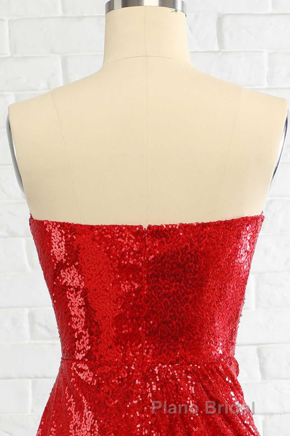 Sheath Sweetheart Red Sequins Formal Prom Dresses with Sequins