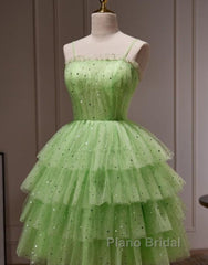 Cute A-Line Four Layers Corset Back Homecoming Dresses