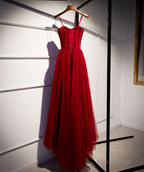 Spaghetti Straps Prom Dress, Newest Prom Dress, Chiffon Prom Dress, A Line Prom Dr Long Prom Dress, Evening Dress