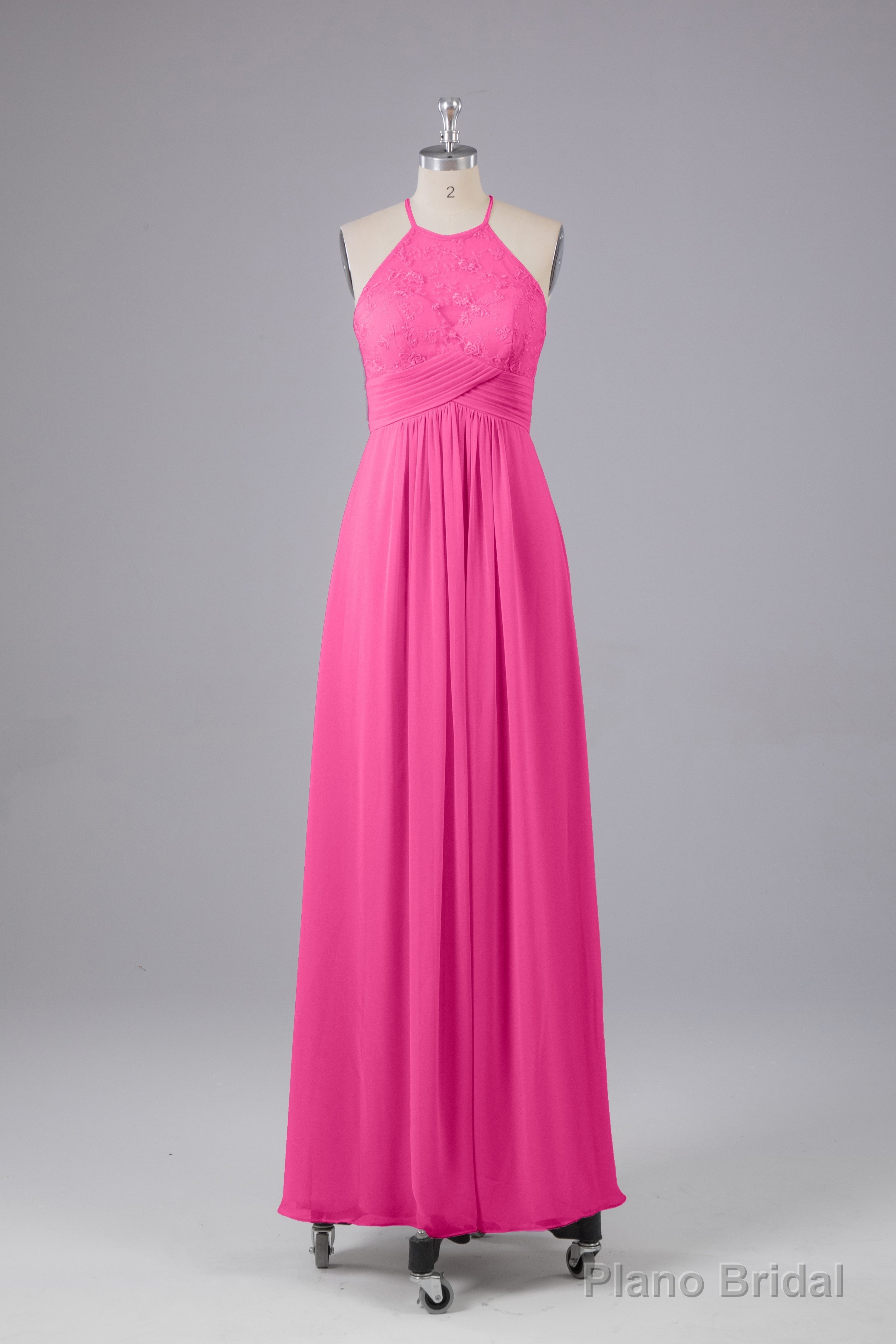 Elegant Halter Keyhole Chiffon Bridesmaid Dresses