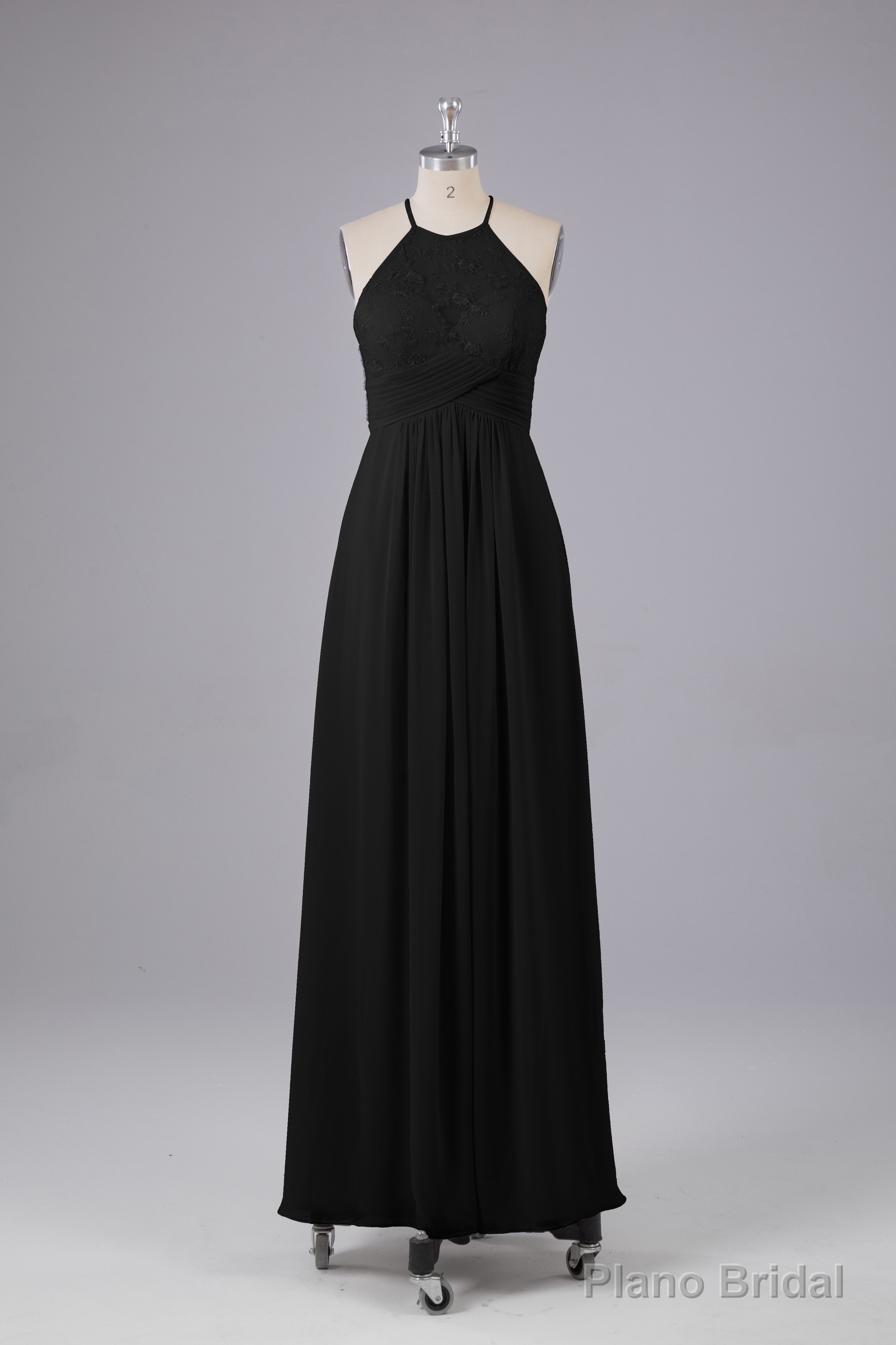 Elegant Halter Keyhole Chiffon Bridesmaid Dresses Secondary image