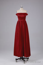 Elegant Off the Shoulder Satin Bridesmaid Dresses