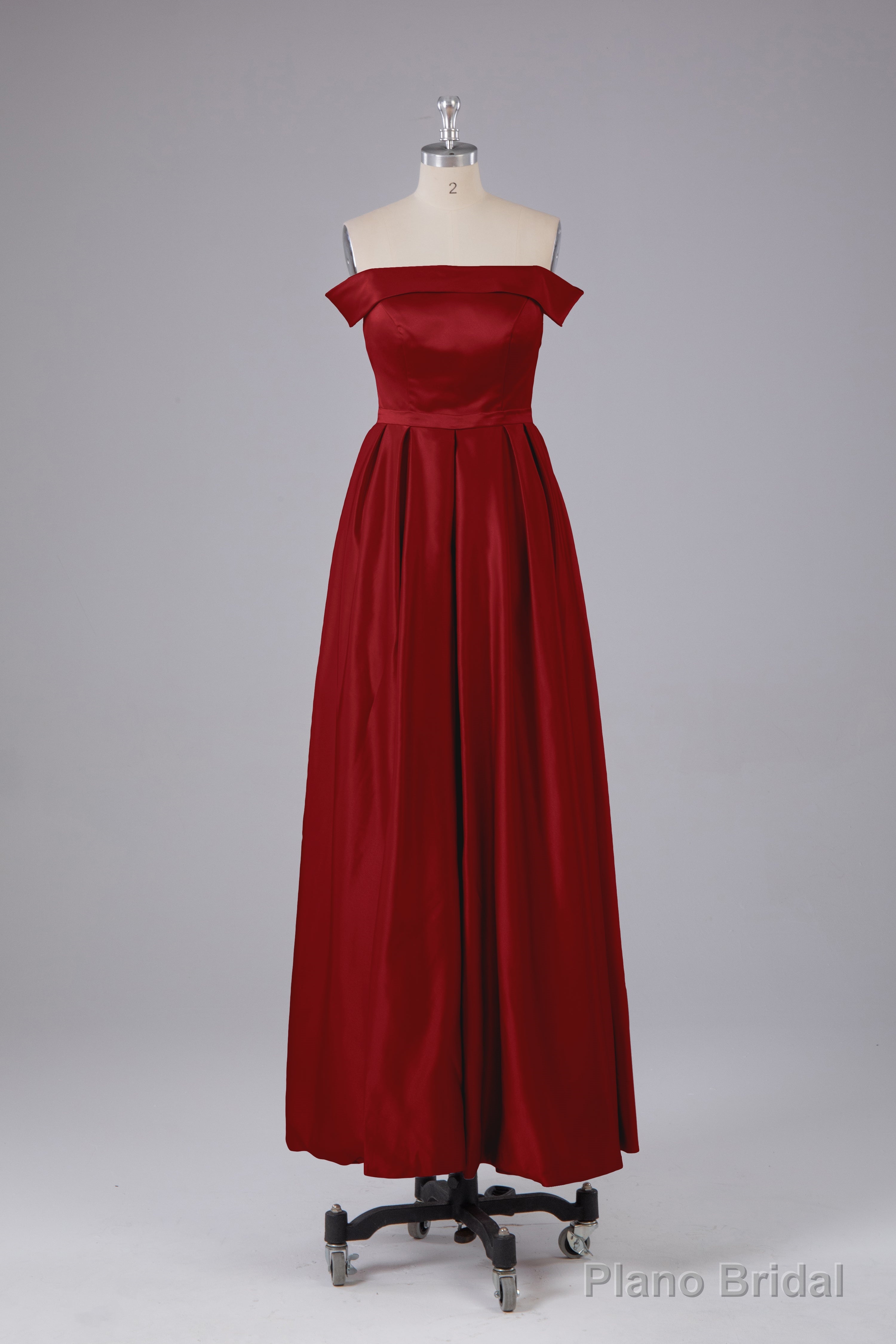 Elegant Off the Shoulder Satin Bridesmaid Dresses