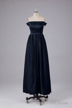 Elegant Off the Shoulder Satin Bridesmaid Dresses