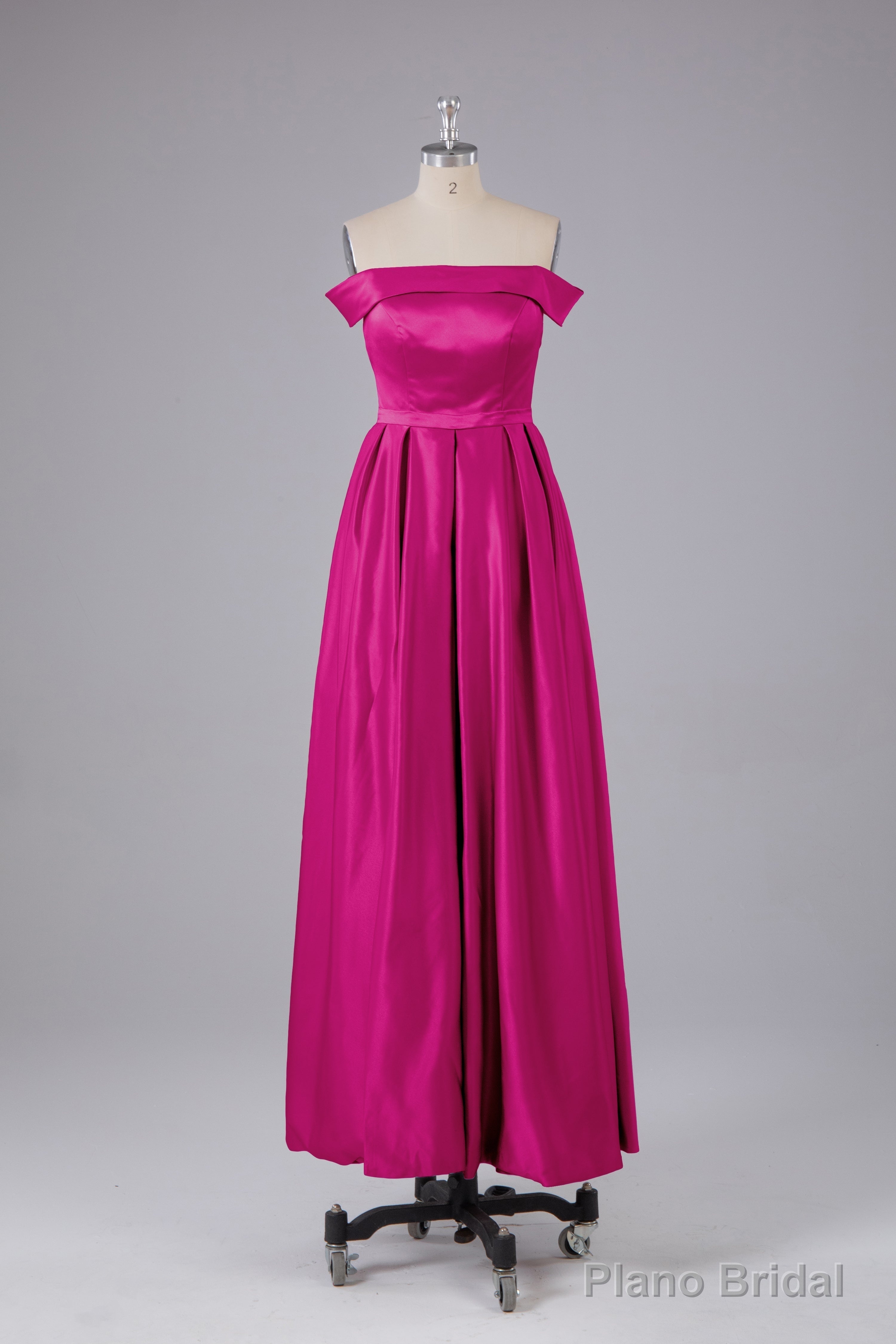 Elegant Off the Shoulder Satin Bridesmaid Dresses