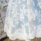 Halter Light Sky Blue Lace Appliques Homecoming Dresses With Lace Up Cocktail Dresses