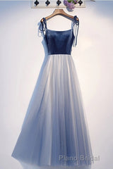 Spaghetti Straps Lace Up Floor Length Modest Evening Dresses Party Formal Prom Dresses