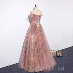 Lovely Tight A-line Lace Up Blue Formal Prom Dresses For Girls Party Dresses