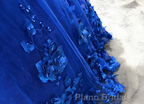 Royal Blue Quinceanera Dresses Ball Gown With Appliques Flowers Princess Sweet 16 Dresses