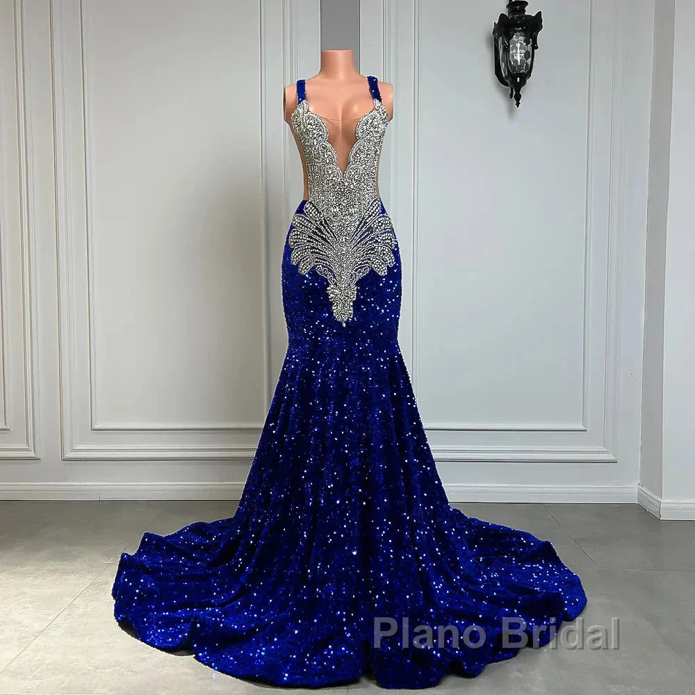 Gorgeous Long Dresses Luxury Black Girls Formal Prom Party Formal Gowns