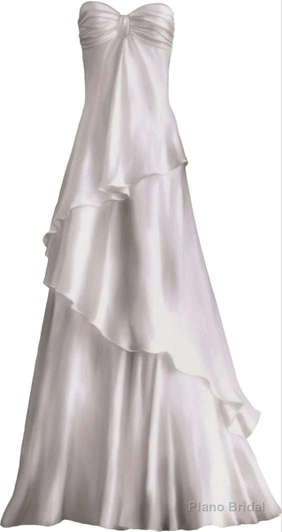 Sweetheart White Chiffon Prom Dress Long Party Dresses Main image