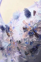 Purple V Neck A Line Homecoming Dresses