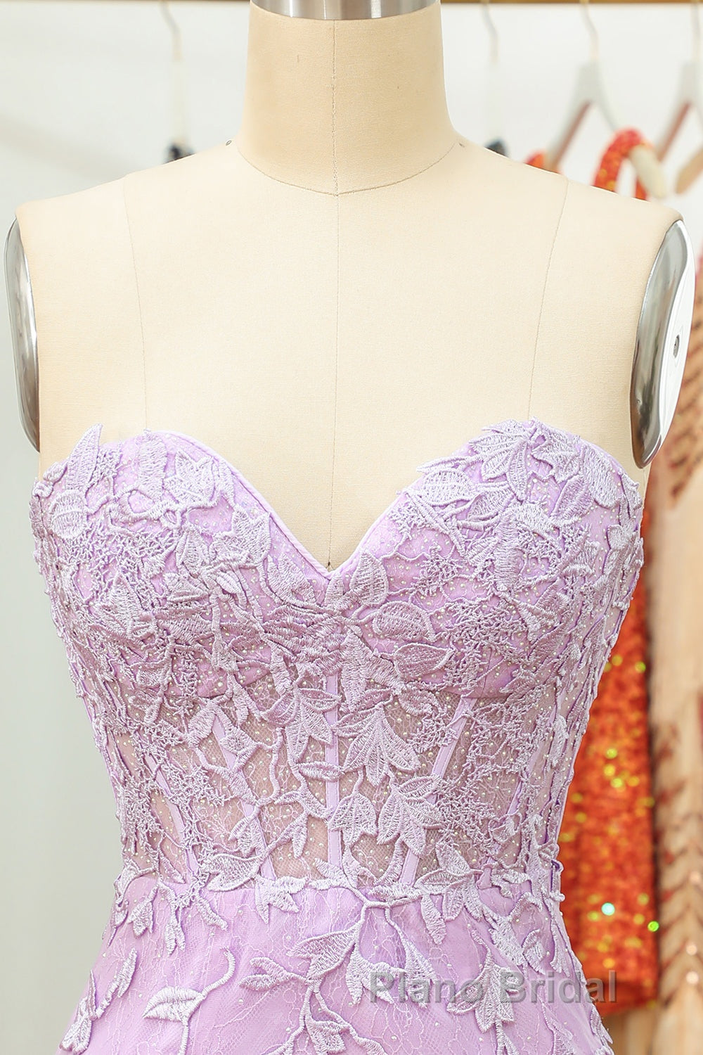 Purple Lace Tight Short Hoco Dresses